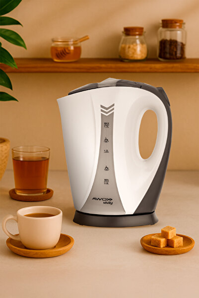 AVVOX Awox Vivity Kettle Açık Rezistanslı Su Isıtıcı Beyaz