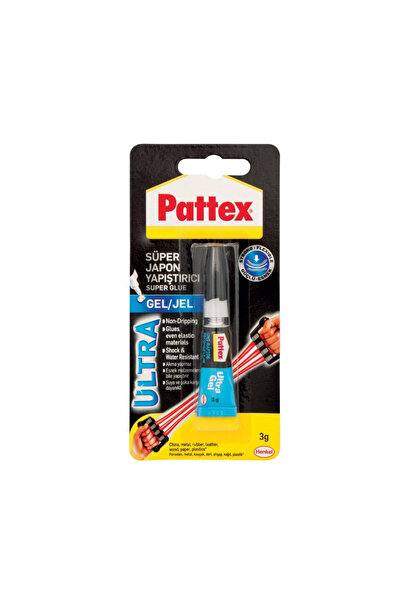 Pattex | Ultra Jel Süper Japon Yapıştırıcı, 3 gr, Esnek ve Güçlü Yapışma, Çok Amaçlı