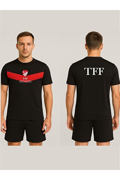 SPORTECH Siyah Hakem Antrenman Tişörtü, K0118