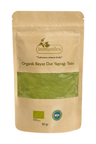 Immunflex Organik Beyaz Dut Yaprağı Tozu Vegan 80 gr