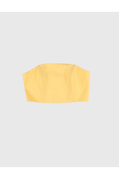 İLVİ Teah Linen Yellow Women's Bustier