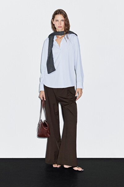 Massimo Dutti Çizgili streç gömlek