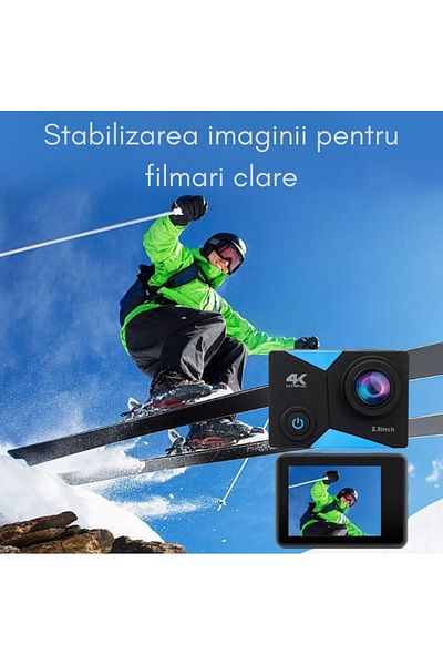 SMARTIC Sport video camera, 4K, 12MP, 900mAh, waterproof, image stabilization, slow motion, Wi-Fi