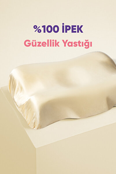 Beauty Pillow Kırışıklık Önleyici Ortopedik Güzellik Yastığı - Bej %100 Ipek Kılıf Ile