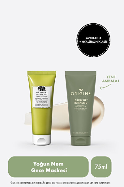 Origins Drink Up Avokado ve İsviçre Buzulu Suyu İçerikli Yoğun Gece Maskesi 75ml