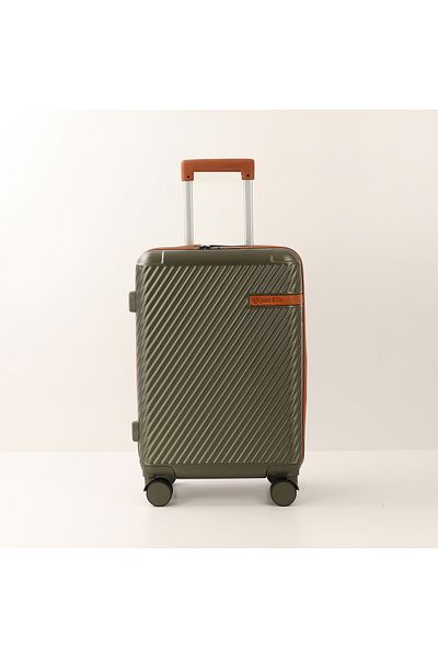 Quasar & Co. Troler mediu extensibil 64x41x26.5-31cm,bagaj de cala,valiza cu cifru,geamantan cu 4 roti,ABS, kaki