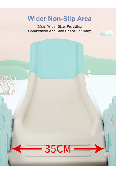 Ma Baby Kids folding slide Indoor Household Small Kids Slide for Toddlers baby multifunctional Green