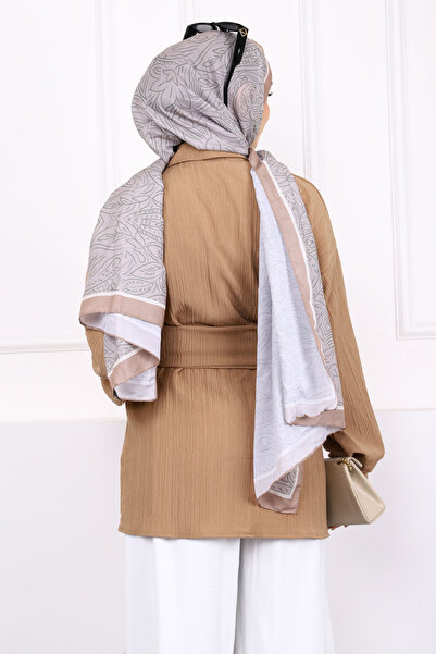 İmajButik Λεπτομερές τυλιγμένο πουκάμισο Dark Mink Belt