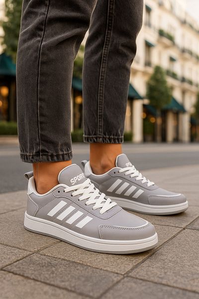Nstil Pantofi de sport unisex de zi cu zi Pantofi sport cu șireturi Detaliu linie confortabilă, ușoare, cu șireturi, talpă zimțată ST-331