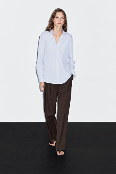 Massimo Dutti Çizgili streç gömlek