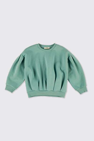 Panço Kız Çocuk Yeşil Sweatshirt