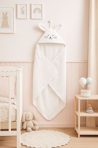 Miespiga 100% Cotton Rabbit Towel Swaddle Ecru (75X75 cm)