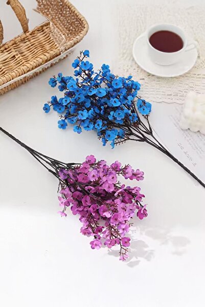 Buka Shops Baby Breath Colorful Artificial (Cipsofilya) Harness - Single Branch Sale - Blue