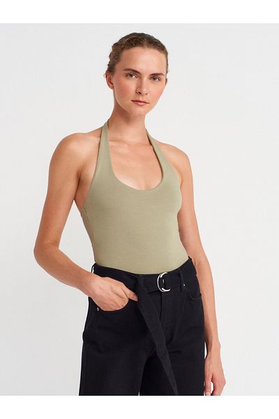 Dilvin 21052 Halter Neck Top-Çağla