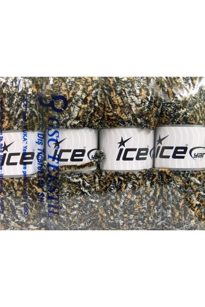 Ice yarns (4 قطع 100 جرام) شينيل سفاري مايكرو فايبر 4 عبوات باللون الأسود،