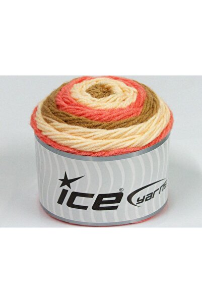 Ice yarns (2 قطعة 140 جرام) كعك أكريليك 2 عبوة كريمة، كاكي، سلمون