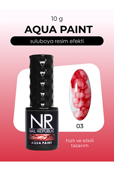 Nail Republic Kalıcı Oje Aqua Paint 03 Kırmızı – Sanatsal Tırnak Tasarımı Içi...