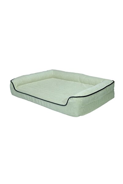 viscopet Premium Sofa Blok Sungerli Alezli Fermuarlı Yıkanabilir Köpek Yatağı-s-krem