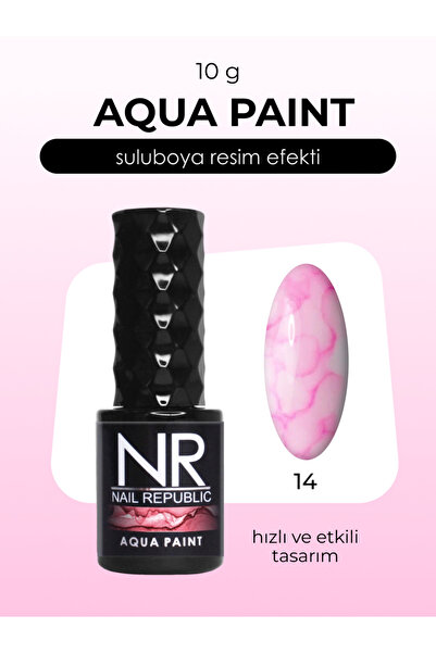 Nail Republic Kalıcı Oje AQUA PAINT 14 - Sulu Boya Etkili Tırnak Sanatı İçin
