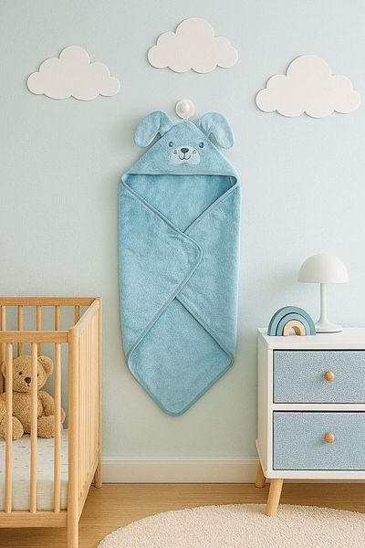 Miespiga 100% Cotton Dog Towel Swaddle Turquoise (75X75 cm)
