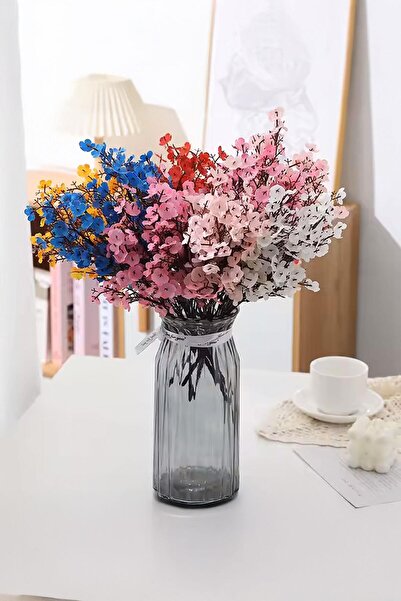 Buka Shops Baby Breath Colorful Artificial (Cipsofilya) Harness - Single Branch Sale - Sunset Color