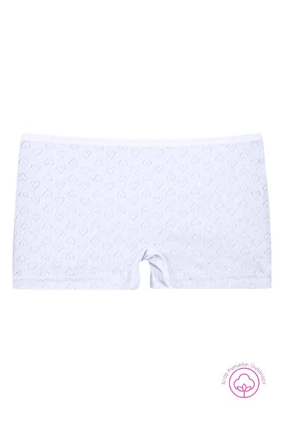 Newlilla Girl's Boxers with 120 Hearts 100% Cotton Pack of 5 Shorts