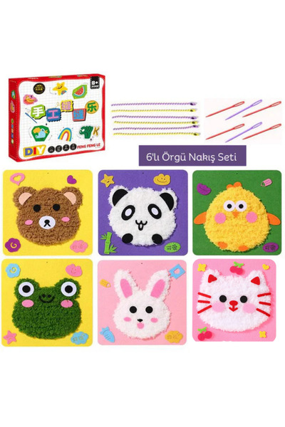 Pufino 6'lı Örgü Kiti Çocuklar Için Zeka Ve Hayal Gücü Geliştirici Oyuncak