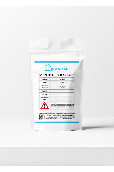KİMYASAL EVİ Kristal Mentol-menthol Crystals Hammadde 100 gr