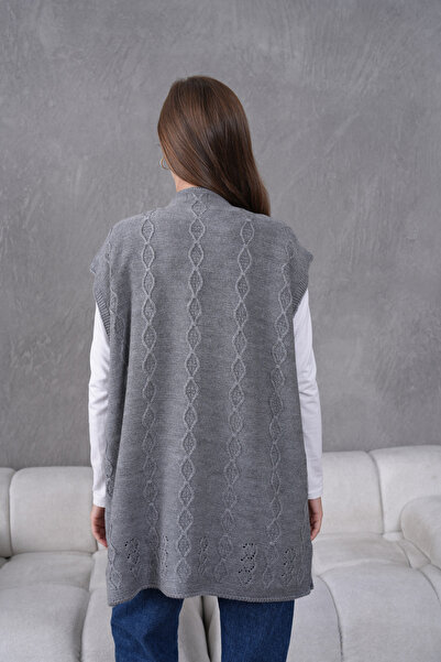 Lamierra Triko Büyük beden Yün Yelek