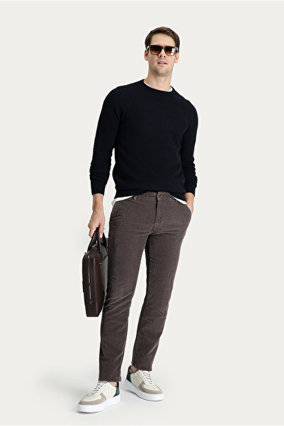 Kiğılı Slim Fit Slim Fit Lycra Velvet Trousers