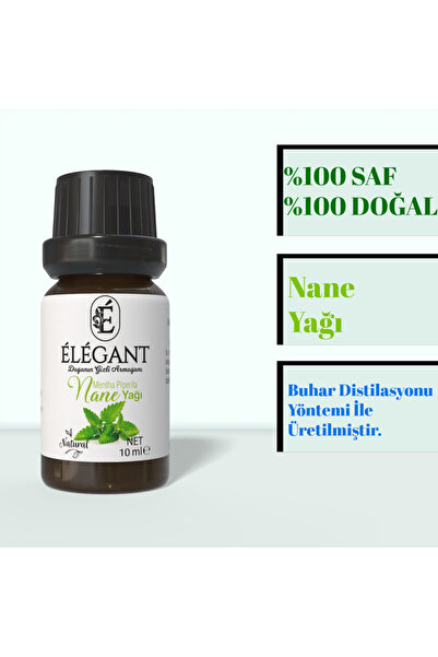 Elegant Nane Yağı 10 ml - %100 Saf Ve Doğal - Aromaterapi, Esansiyel, Bitkise...