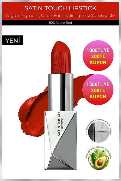 Alix Avien Long Lasting Semi Matte Lipstick - Buy Touch Lipstick 826 Allure Red Smooth Effect