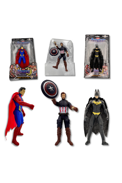 HAIZOL مجموعة من 3 شخصيات متحركة، الرجل الحديدي، شخصيات 6 بوصات، سبايدرمان، ك...