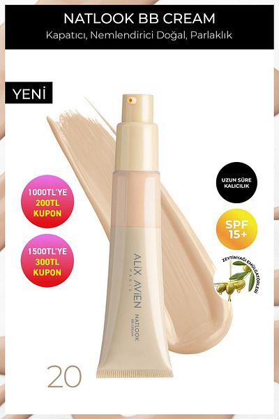 Alix Avien Spf15 Factor Moisturizing Bb Cream for Natural Radiance - Natlook Bb Cream 20 Light to Medium