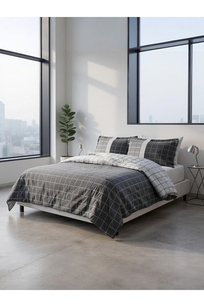 Özdilek Ranforce Nera Double Duvet Cover Set (Fitted Sheet)