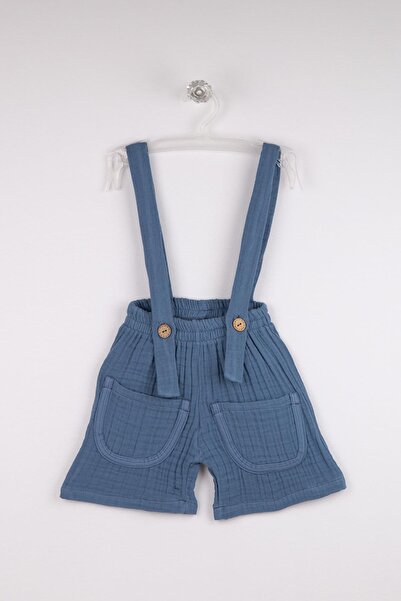 Bondilolly Pantaloni cu bretele din muselină pentru bebeluși – bumbac 100%