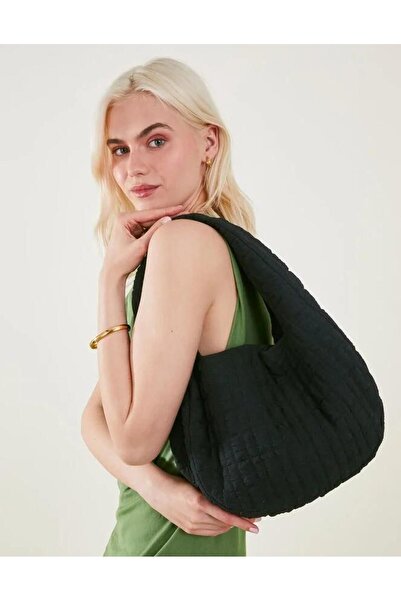 Accessorize Gofre Büzgülü Yeşil Renk Omuz Çantası