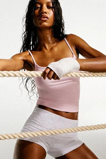 Seeh Pembe İnce Askılı Pamuklu Basic Atlet SH169