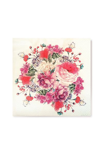 Story 30X30 cm 2 Layer 20 Pack Flower Bouquet Patterned Paper Napkins