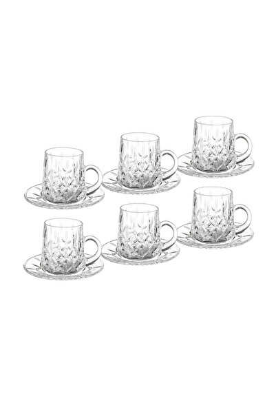 Dania طقم أكواب شاي زجاجية مكون من 12 قطعة لـ 6 أشخاص