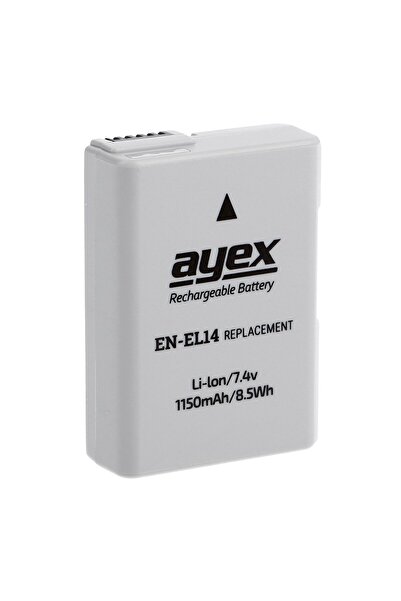 Ayex NİKON D5200, D5100, D3200 D3300 D3100 P7000 İÇİN EN-EL14 Batarya