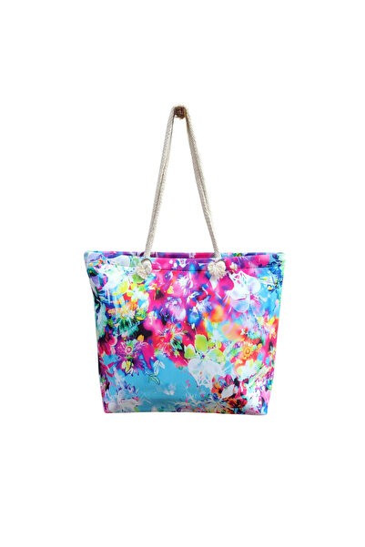 fancykidsantalya Women's Beach Bag with Zipper, Lined Pocket, Special Marble ...