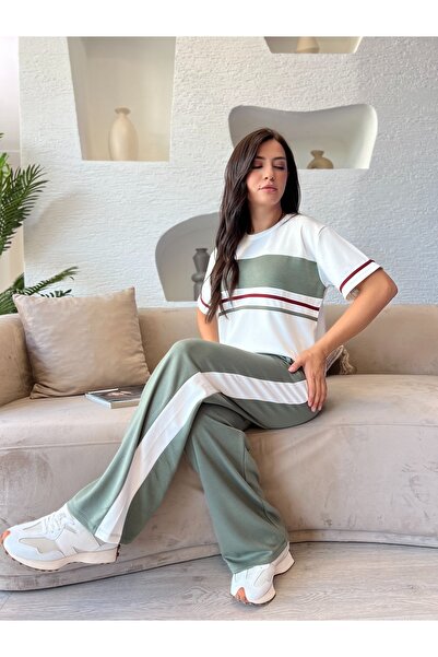 DE'VESTA Striped Modal Fabric Lycra Cotton Comfortable Casual and Stylish Bottom Top Summer Tracksuit Set