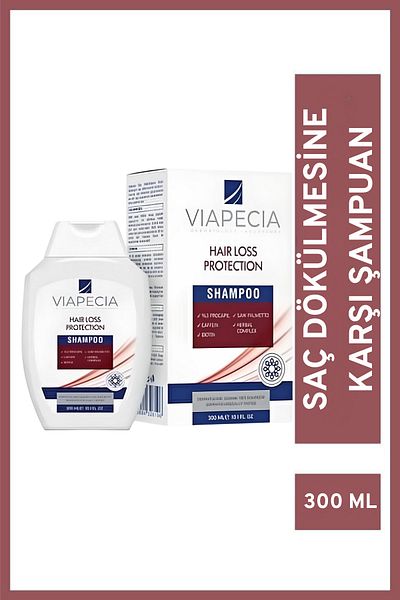 Viapecia Caffeine Anti-Hair Loss Shampoo 300 ml - Sulfate Free, Natural Care for All Hair Types