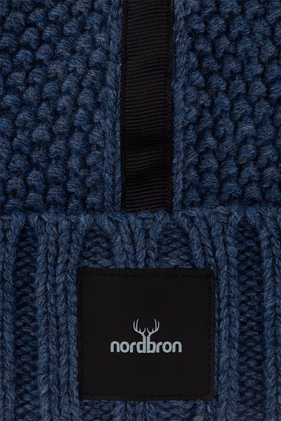 Nordbron Men's Blue Knitwear Plain Soft Beret with Logo Stretchy Winter Fold Basic Daily Use Dirt