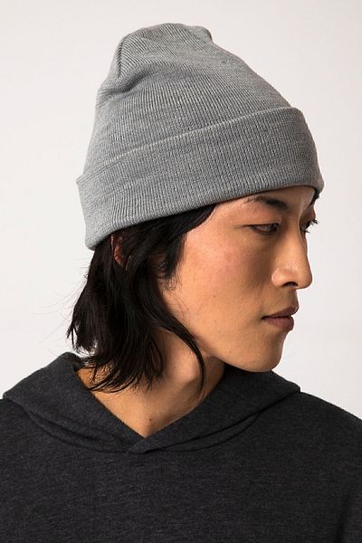 Nordbron Gray Knitwear Unisex Jebba - Beanie with Logo Detail, Flexible and Soft Winter Acrylic