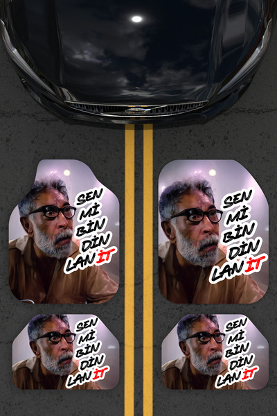 Charmbi -VIP- Lüx Dekoratif Desenli Espirili Oto Paspas Takımı Yıkanabilir Ün...