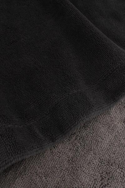 Ellia Soft Ανδρικό μπουρνούζι από βαμβάκι από μπαμπού Alex υψηλής ποιότητας ανθρακί