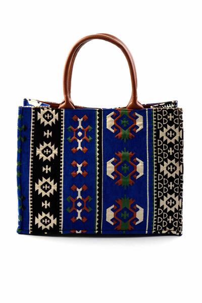 Bambi Mavi Çok Renkli Kadın El Çantası C06487060004