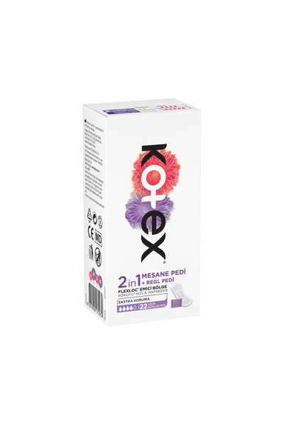 Kotex 2'in1 Regl+Mesane Günlük Ped 22 Adet
